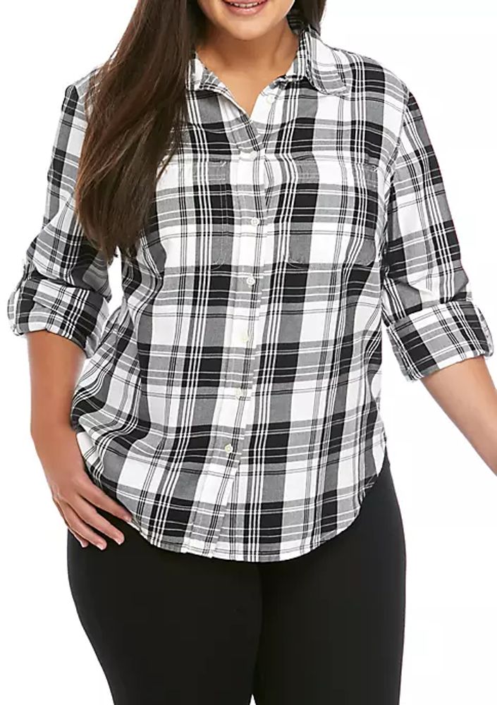 Belk Plus Lizbeth Plaid Shirt | The Summit