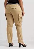 Plus Cotton Sateen Cargo Pants