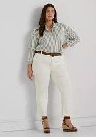 Plus Striped Cotton Broadcloth Shirt