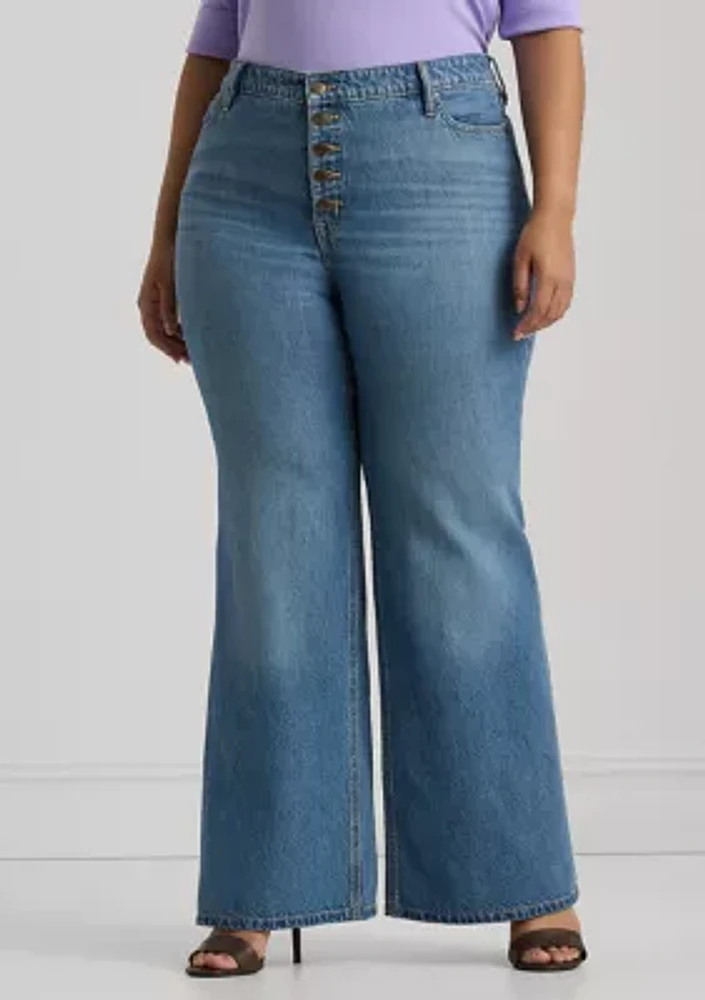 Plus High Rise Flare Jeans