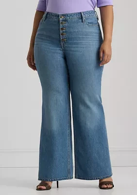 Plus High Rise Flare Jeans