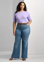 Plus High Rise Flare Jeans