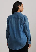 Plus Relaxed Fit Denim Shirt