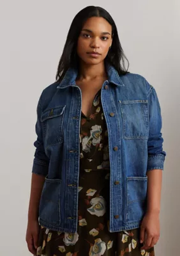 Plus Denim Shirt Jacket