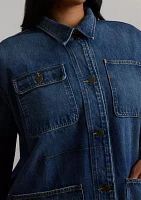 Plus Denim Shirt Jacket