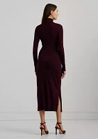 Women's Tie-Front Turtleneck Dress