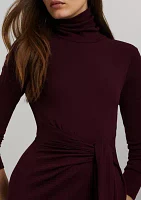 Women's Tie-Front Turtleneck Dress