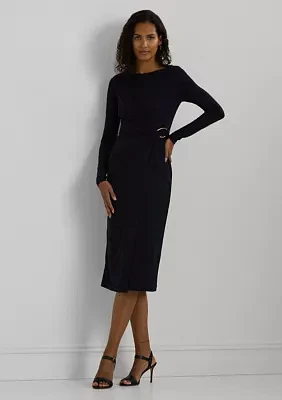 Jersey Long Sleeve Cocktail Dress