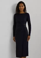 Jersey Long Sleeve Cocktail Dress