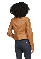 Women's Leather Moto Jacket