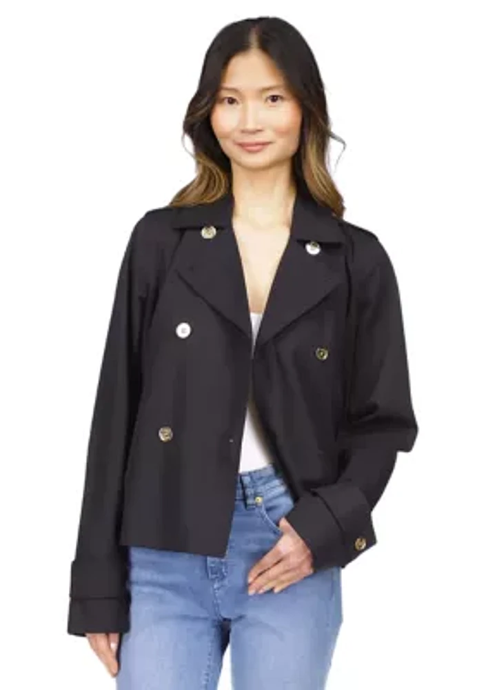 Women's Long Sleeve Double Breasted Trench Coat