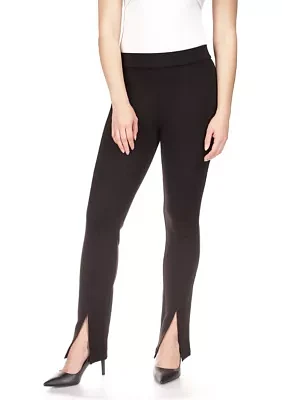 Women's Solid Split Hem Leggings