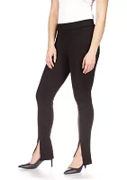 Women's Solid Split Hem Leggings