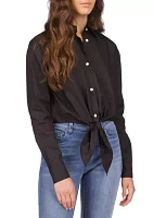 Women's Poplin Tie Shirt