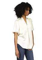 Women's Flutter Sleeve Blouse