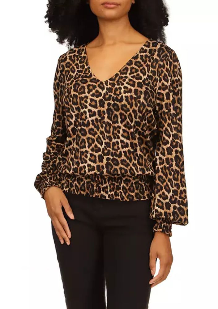 Belk Women's Long Sleeve Smocked Top | The Summit