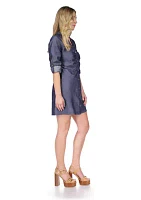 Women's Tencel Ruched Shirt Dress