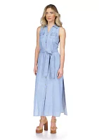 Women's Tencel Maxi Shirt Dress