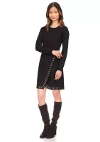 Women's Long Sleeve Studded Dress