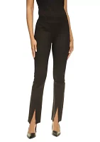 Women's Slit Hem Ponte Flare Pants