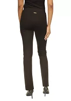 Women's Slit Hem Ponte Flare Pants