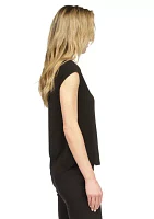 Women's Jewel Neck Knit Top