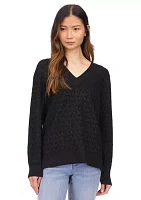 Women's Long Sleeve V-Neck Sweater