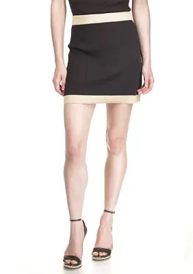 Women's Metallic Trim Sweater Skirt