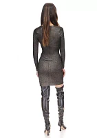 Women's Shimmer Jacquard Mini Dress