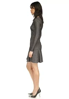 Women's Flounce Hem Shine Dress