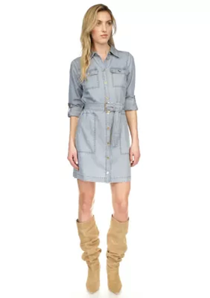 Chambray Utility Dress