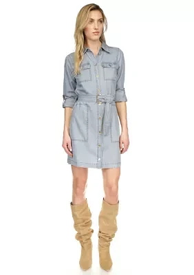 Chambray Utility Dress