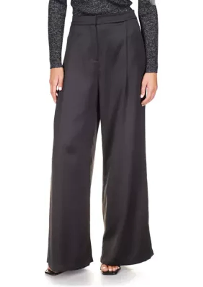 Women's Satin Wide Leg Pants