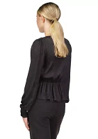 Women's Long Sleeve Wrap Top