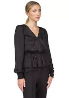 Women's Long Sleeve Wrap Top