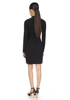 Women's Twist Neck Fitted Dress