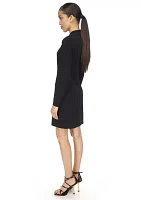 Women's Twist Neck Fitted Dress