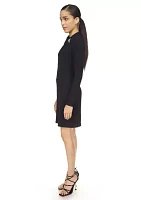 Women's Twist Neck Fitted Dress