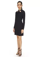 Women's Twist Neck Fitted Dress