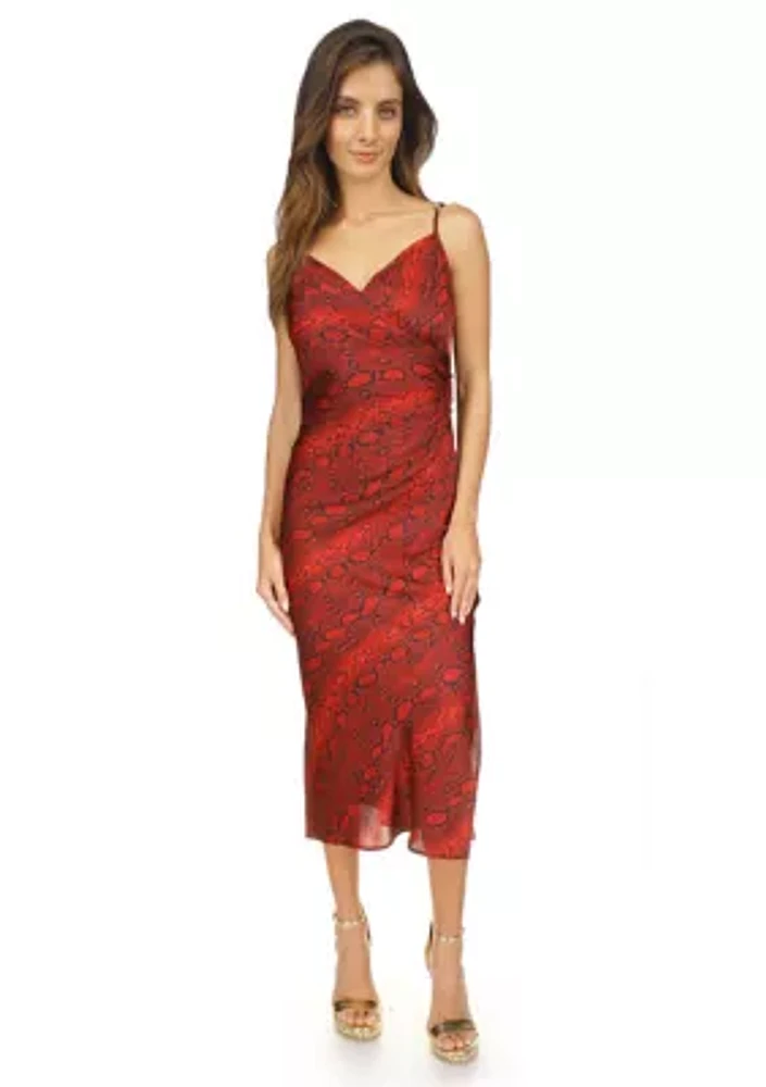 Women's Python Slip Midi Dress