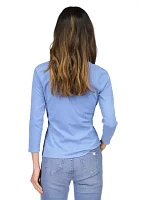 Women's V-Neck Henley Top