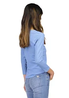 Women's V-Neck Henley Top