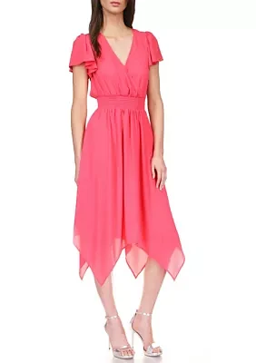 Women's Solid Handkerchief Hem Dress