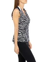 Women's Pop Zebra Printed Top