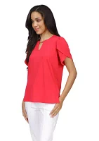 Women's Chain Tulip Sleeve Top