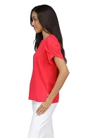 Women's Chain Tulip Sleeve Top