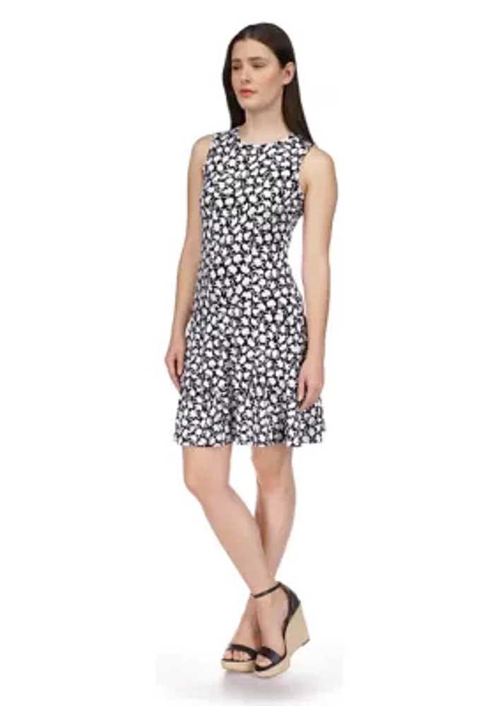 Women's Sleeveless Floral Flounce Dress