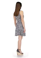 Women's Sleeveless Floral Flounce Dress