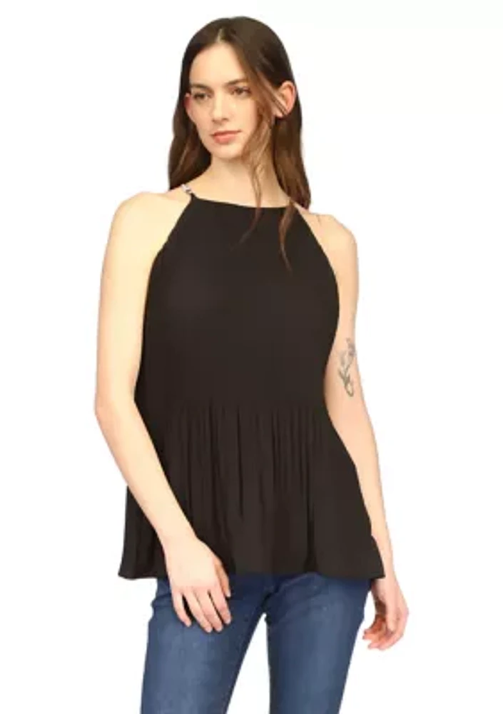 Women's Pleated Halter Top