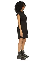 Women's Snap Utility Flare Mini Dress